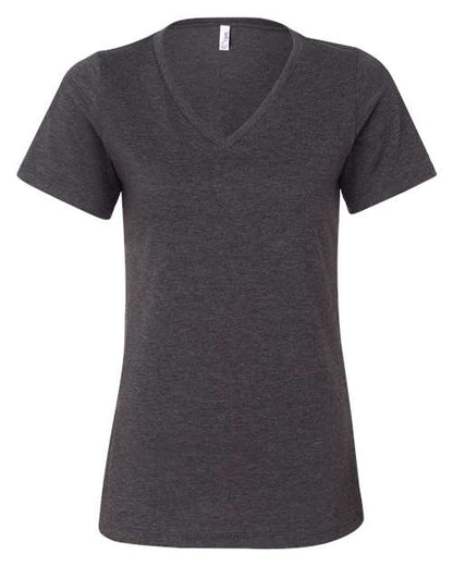 Women's Relaxed Heather CVC V-Neck Tee 6405CVC