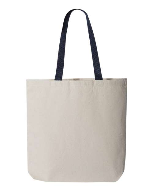 11L Canvas Tote with Contrast-Color Handles Q4400