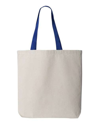 11L Canvas Tote with Contrast-Color Handles Q4400