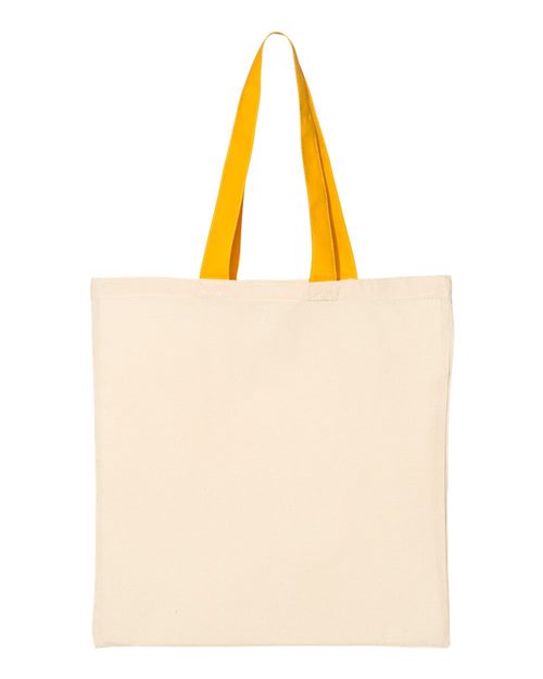 Economical Tote with Contrast-Color Handles QTB6000