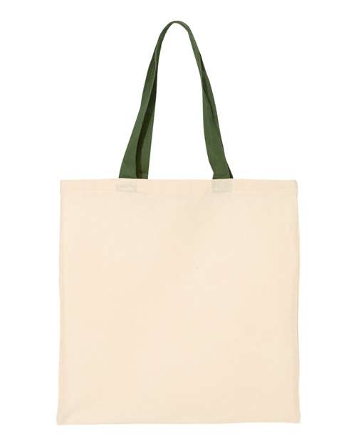 Economical Tote with Contrast-Color Handles QTB6000