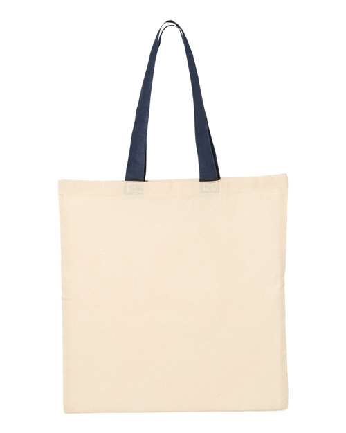 Economical Tote with Contrast-Color Handles QTB6000
