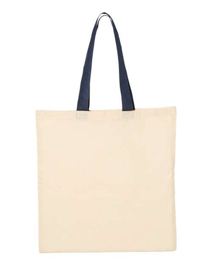 Economical Tote with Contrast-Color Handles QTB6000