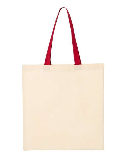 Economical Tote with Contrast-Color Handles QTB6000